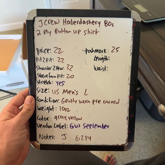 J Crew Haberdashery 80s 2 Ply Button Up Shirt US Men's L - Picture 6 of 6